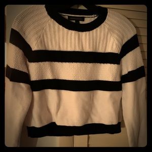 Black and white crop Banana Republic sweater